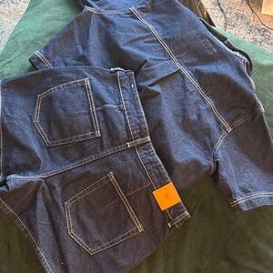 Zara women Dark Blue Denim top and skort